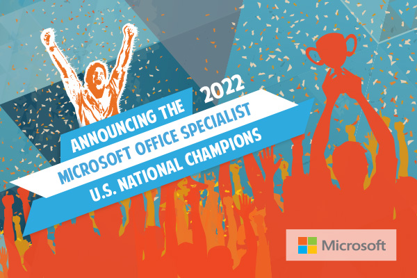Lire la suite à propos de l’article Annonce des champions nationaux américains Microsoft Office Specialist 2022